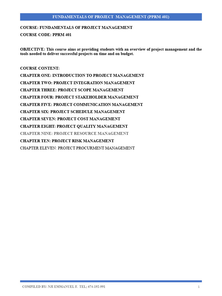 Fundamentals of Project Management.1 | PDF | Project Management ...