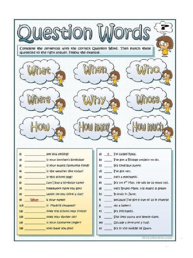 Question Words | PDF