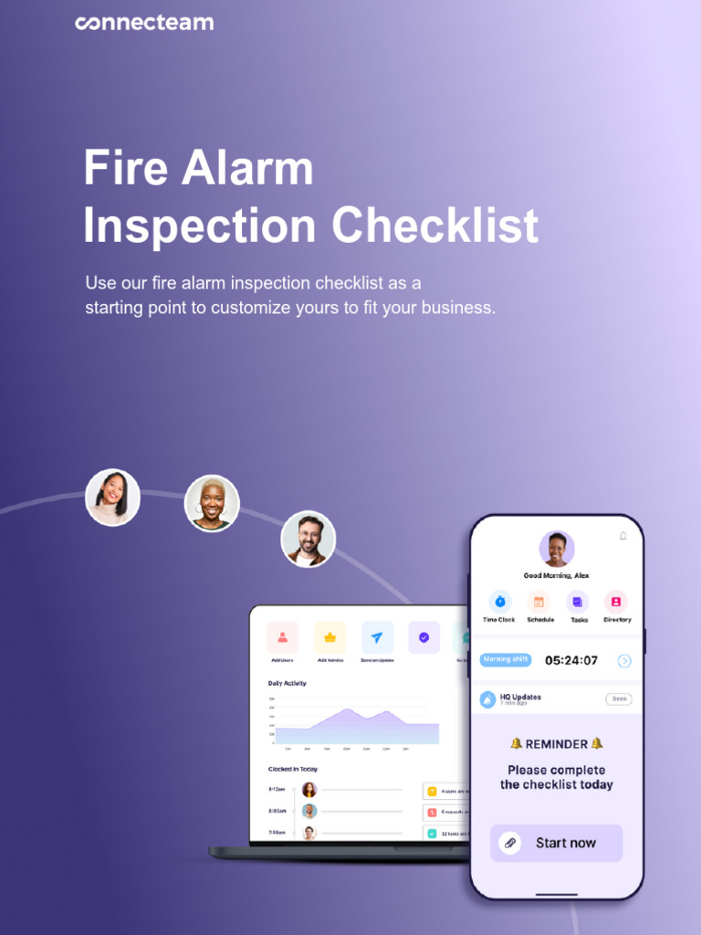 Fire Alarm Inspection Checklist | PDF | Safety