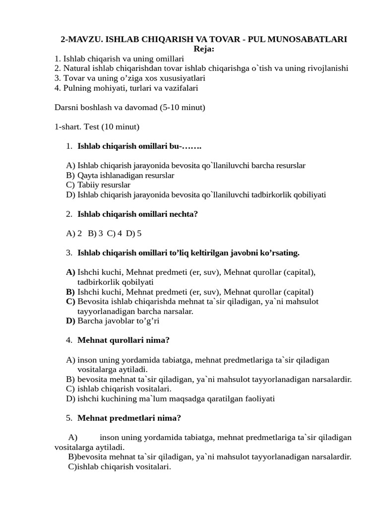 2-MAVZU amaliy | PDF