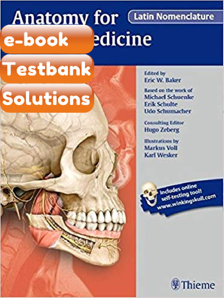 Testbank Anatomy for Dental Medicine Latin Nomenclature by Eric W Baker ...