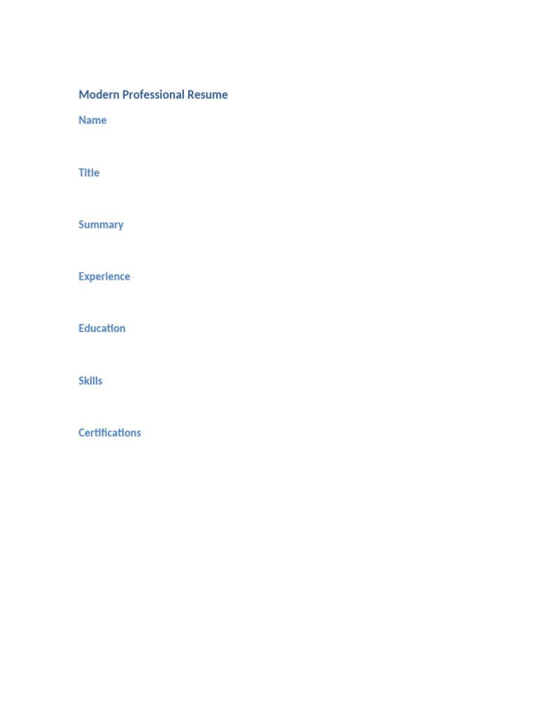 Resume Templates | PDF