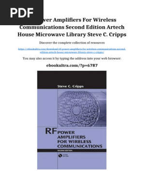 RF Power Amplifiers For Wireless Communications Second Edition