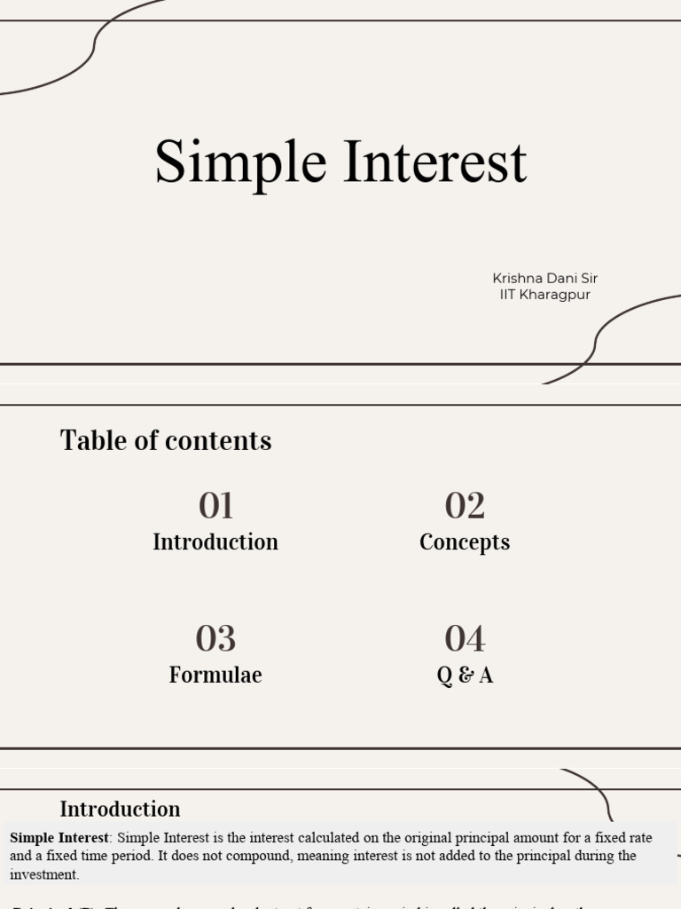 Simple Interest | PDF | Interest | Compound Interest