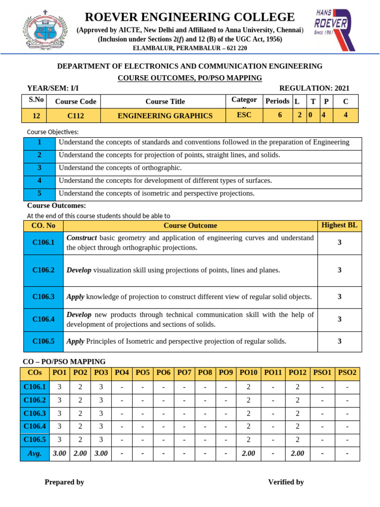 12.c112 Engineering Graphics | PDF | Geometry