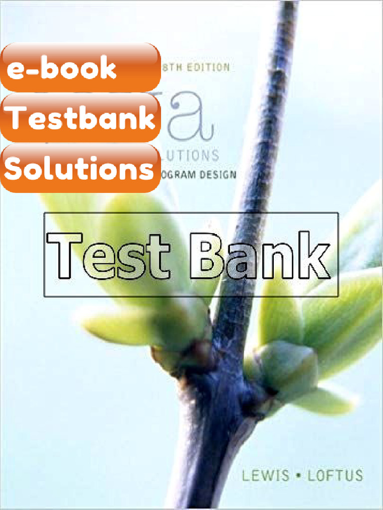 Testbank Java Software 8th Edition Lewis E-book Solutions | PDF ...