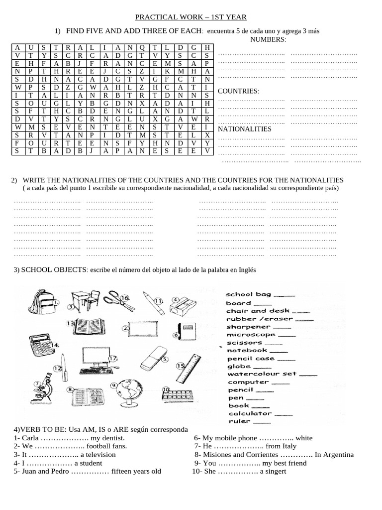 Practical Work 1st | PDF