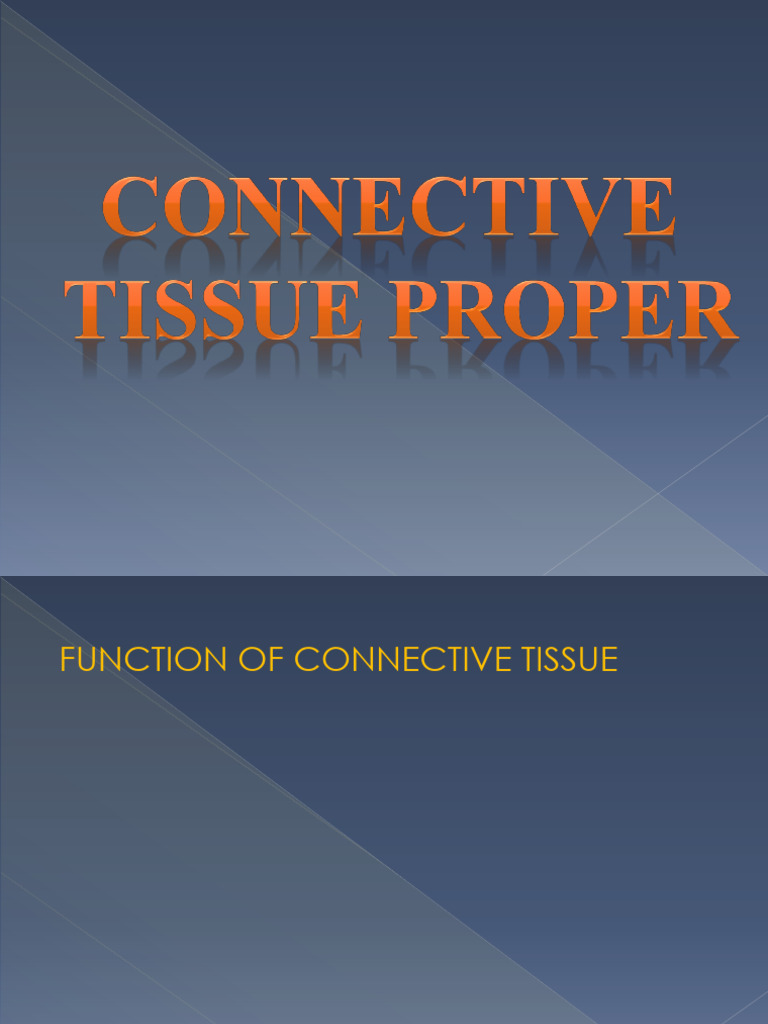 Structure and Function of Connective Tissue Proper and Adipose Tissue 0 ...