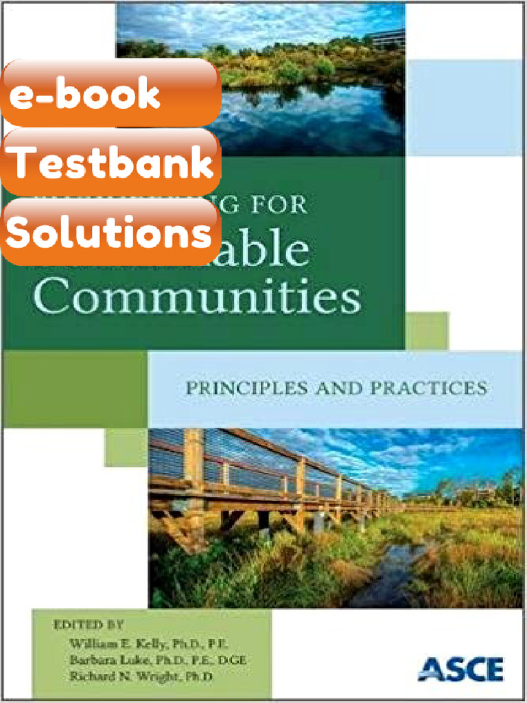 Testbank Engineering for Sustainable Communities by American Society of ...