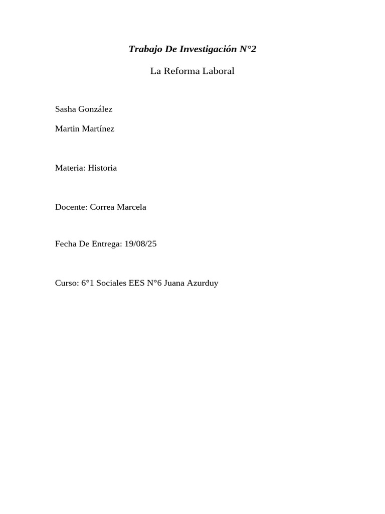 La Reforma Laboral | PDF | Derecho laboral | Empleo