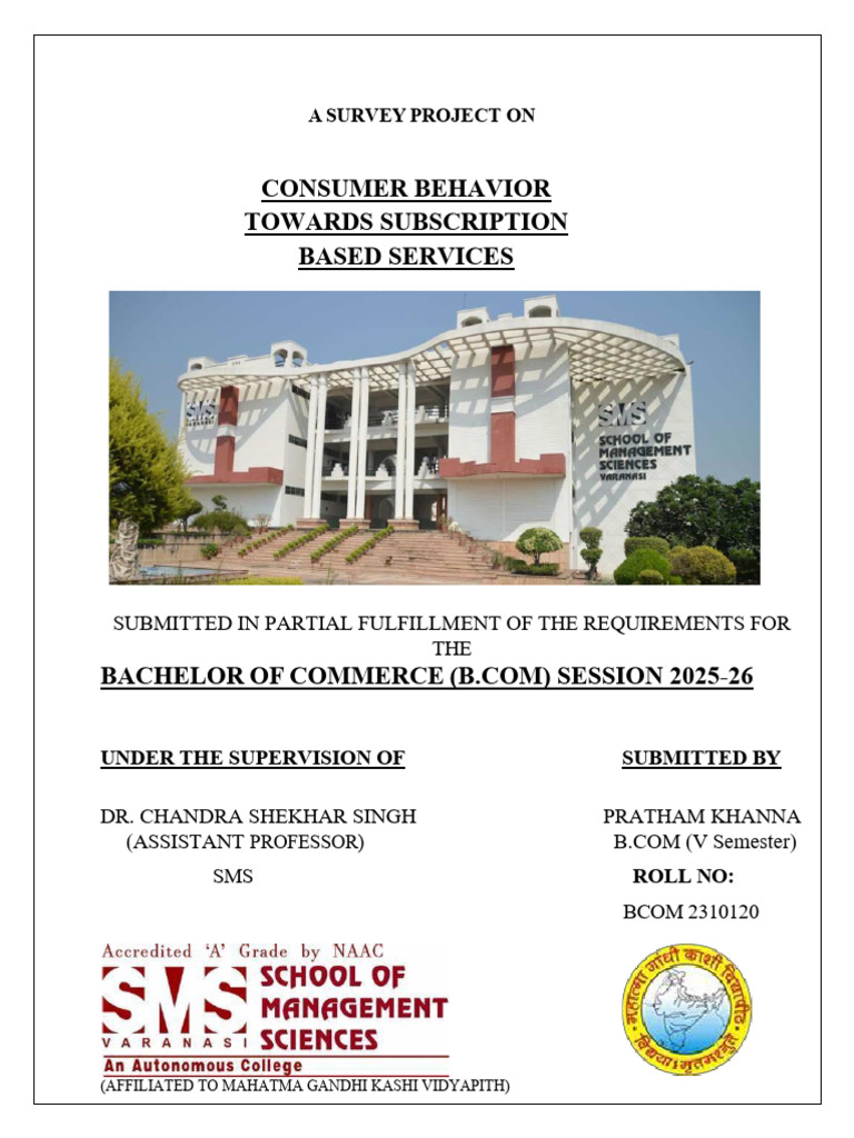 project final | PDF | Methodology | Consumer Behaviour