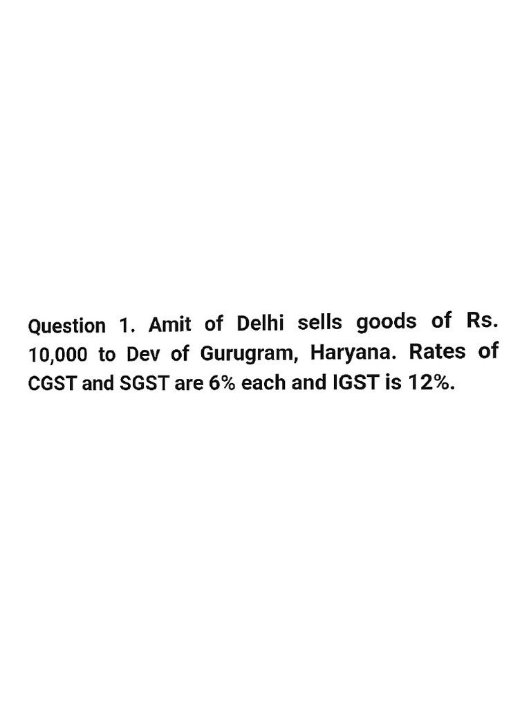 Practice Questions GST | PDF
