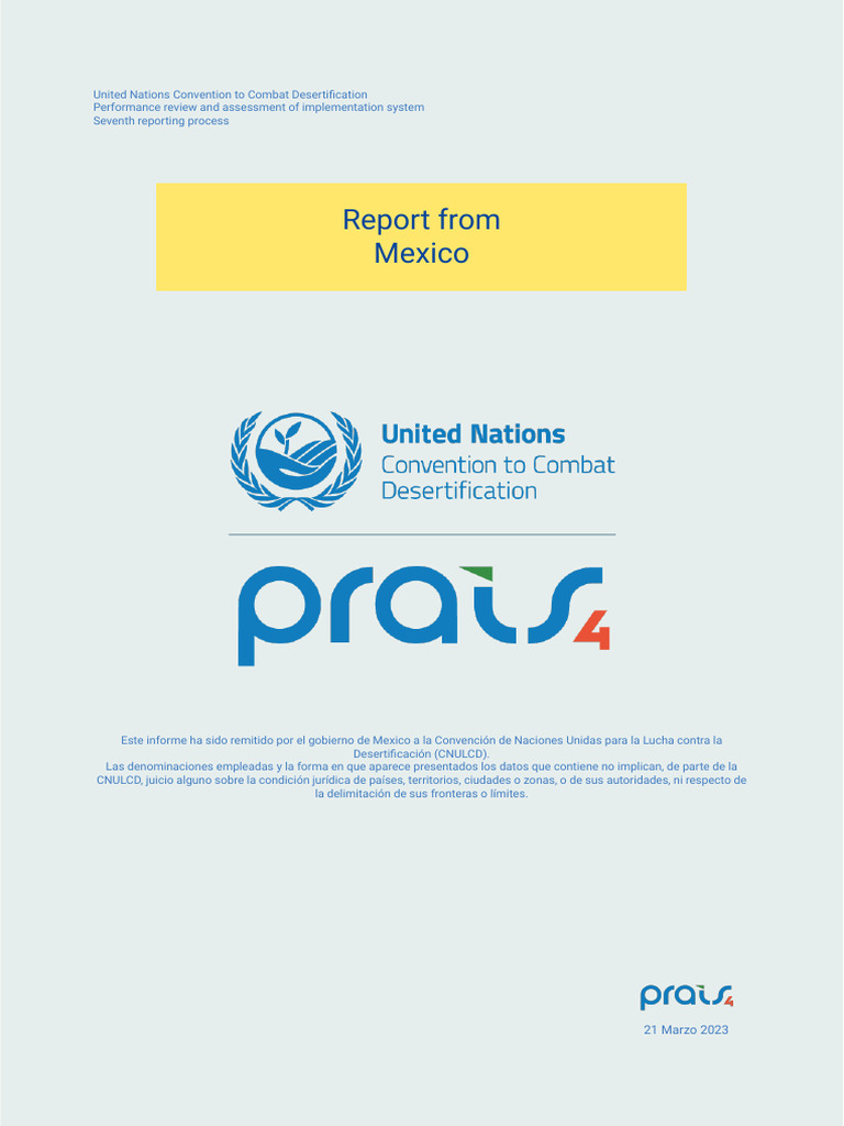 UNCCD National Report 2022 MEX | PDF | Los bosques | Selva