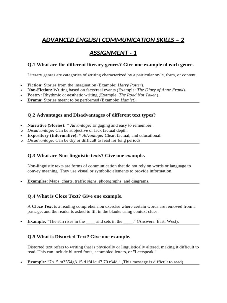 Advanced English Communication Skills 1 | PDF | Communication | Linguistics