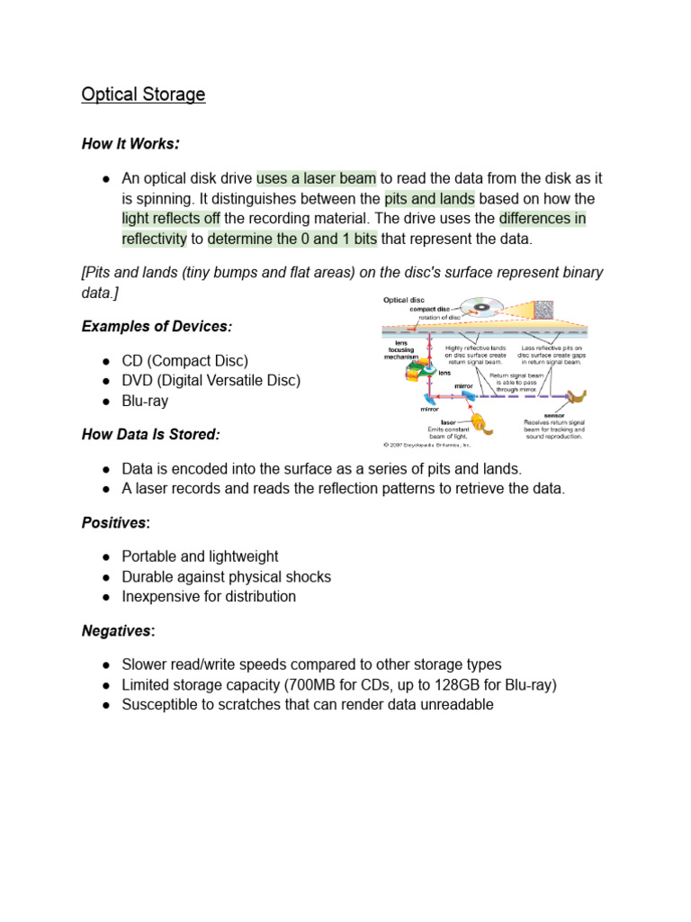 Computer Science - Investigation - Secondary Storage | PDF | Computer ...