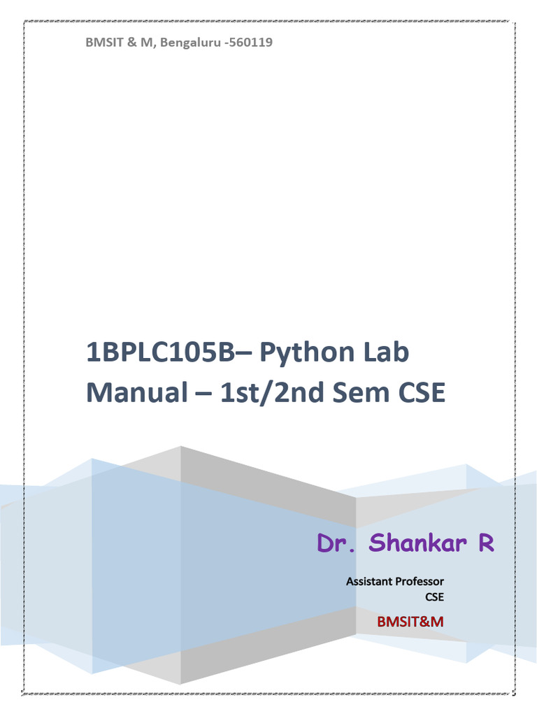 Python 1st Sem Lab Manual | PDF | Engineering | Computing
