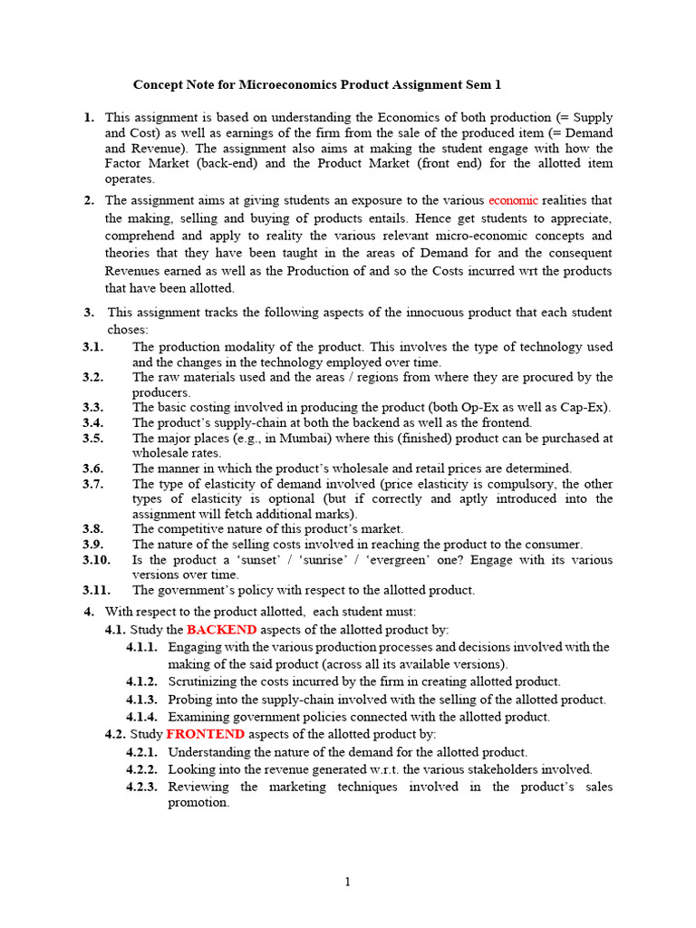 01 Product Study Concept Note for PRODUCT Assignme_260130_093417 | PDF ...