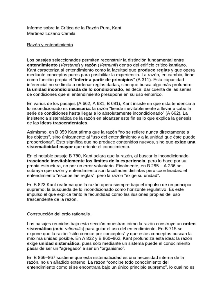 Protocolo. CRP | PDF | Immanuel Kant | Razón