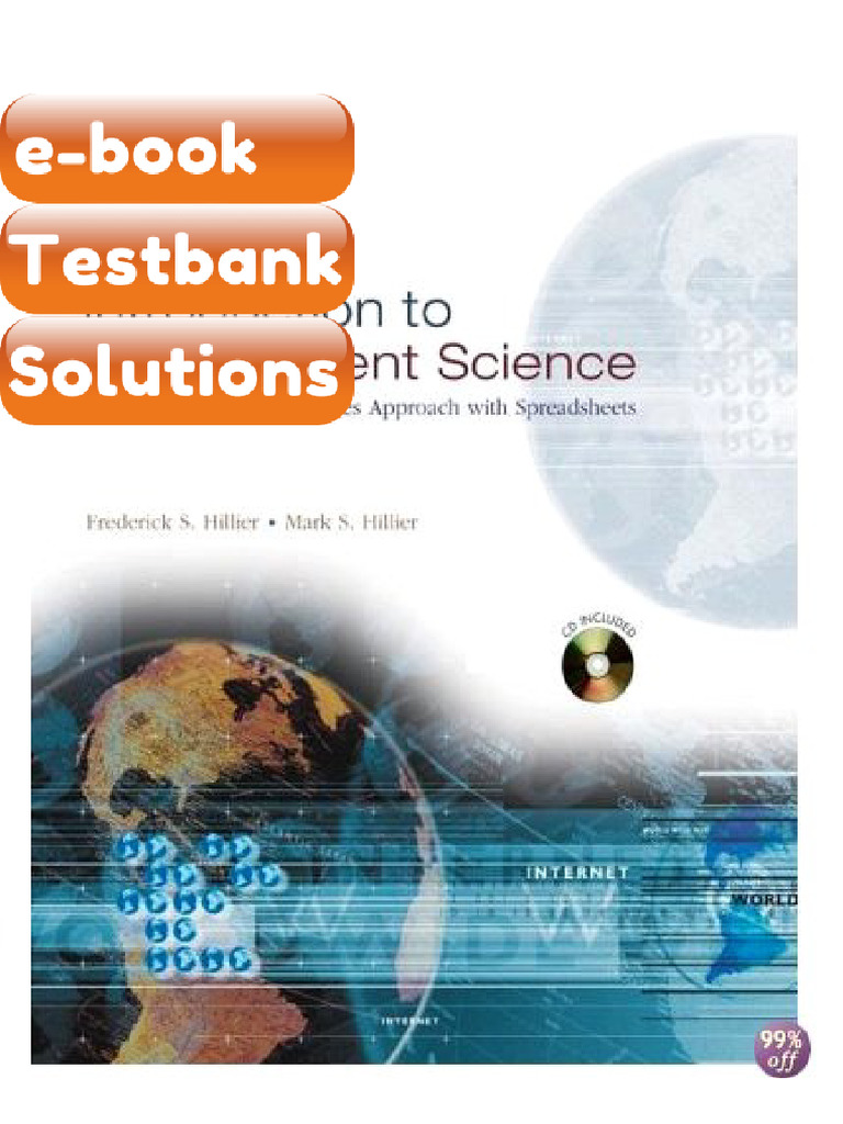 Testbank Introduction to Management Science a Modeling and Case Studies ...