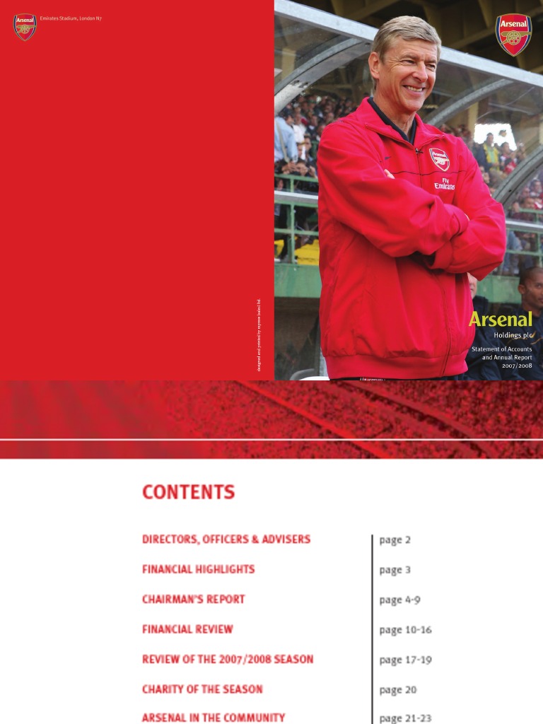 Arsenal Annual Report 2008 | PDF | Business