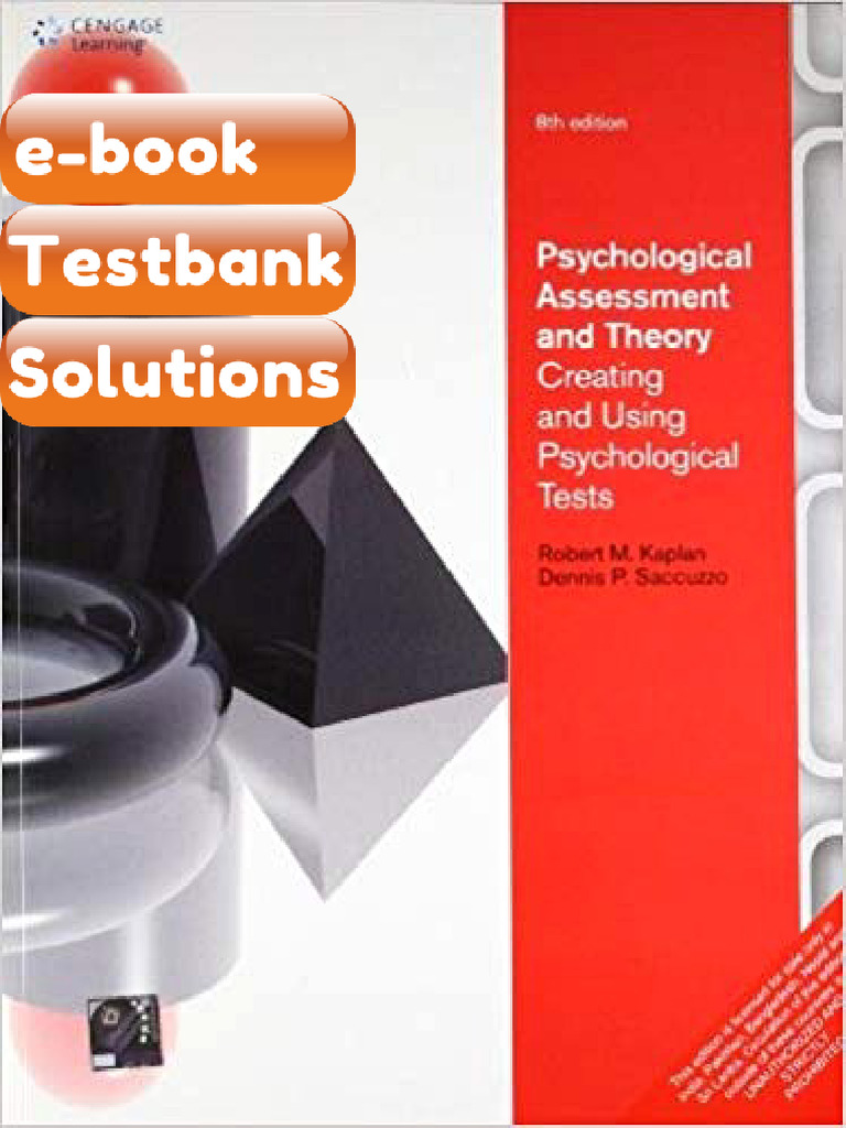 Testbank Psychological Assessment and Theory Tests 8th Edition by ...