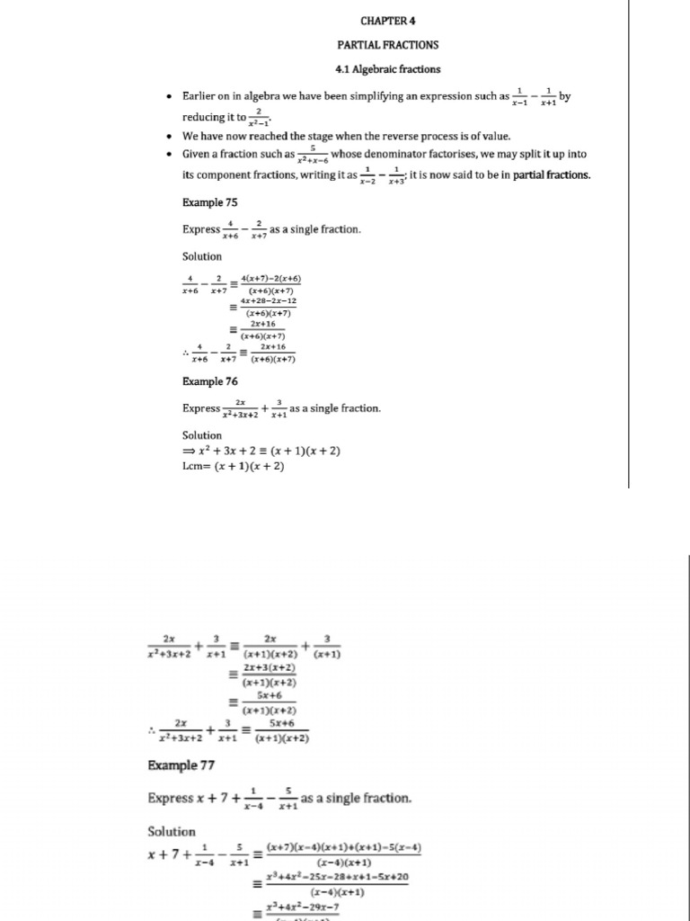Partial Fractions | PDF