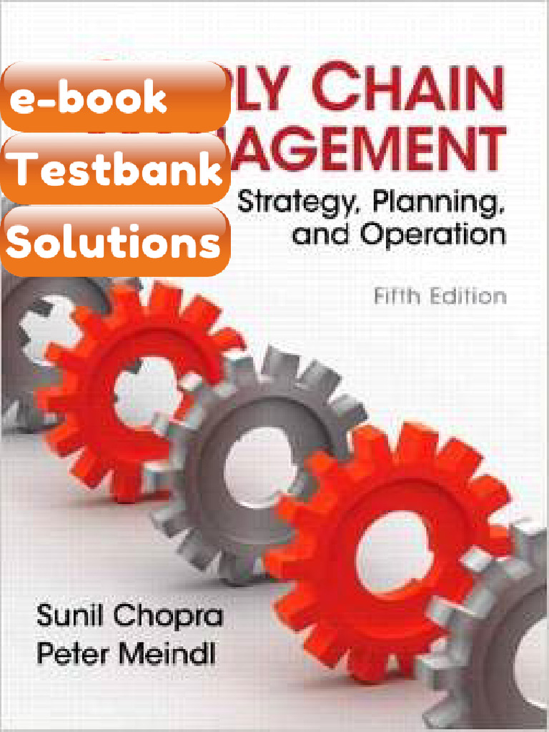 Testbank Supply Chain Management 5th Edition by Sunil Chopra Download ...