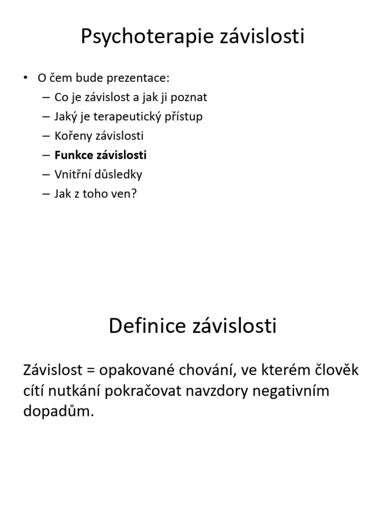 Prezentace Závislost | PDF