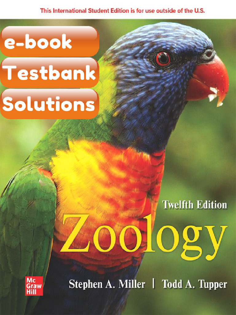 Testbank Zoology 12th Edition Stephen a Miller Todd a Tupper | PDF ...