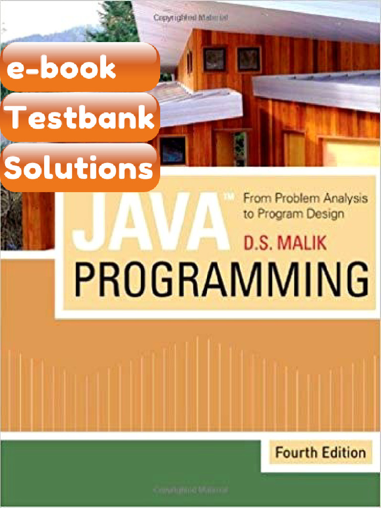 Testbank Java Programming From Problem Analysis To Program Design 4th ...