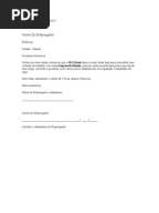 Exemplo de Carta de Rescisão de Contrato de Trabalho