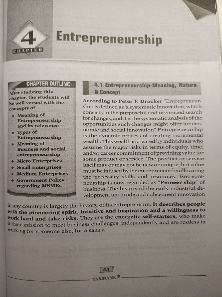 Entrepreneurship Notes | PDF