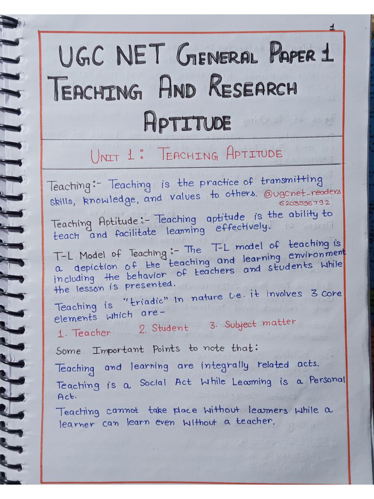 Teaching Aptitude | PDF