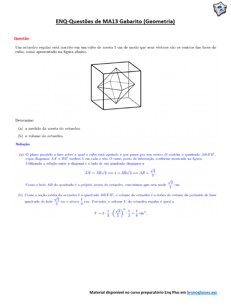 Questões Enq MA13 Gabarito | PDF