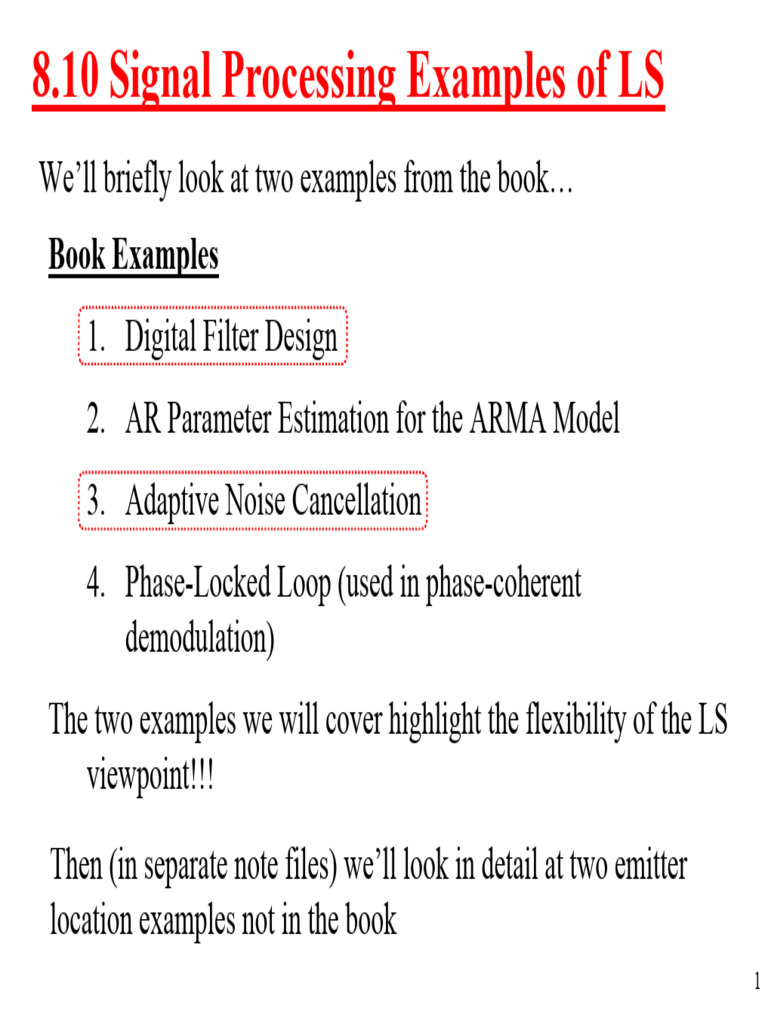 Ch 8Drev-Examples LS | PDF | Filter (Signal Processing) | Applied ...