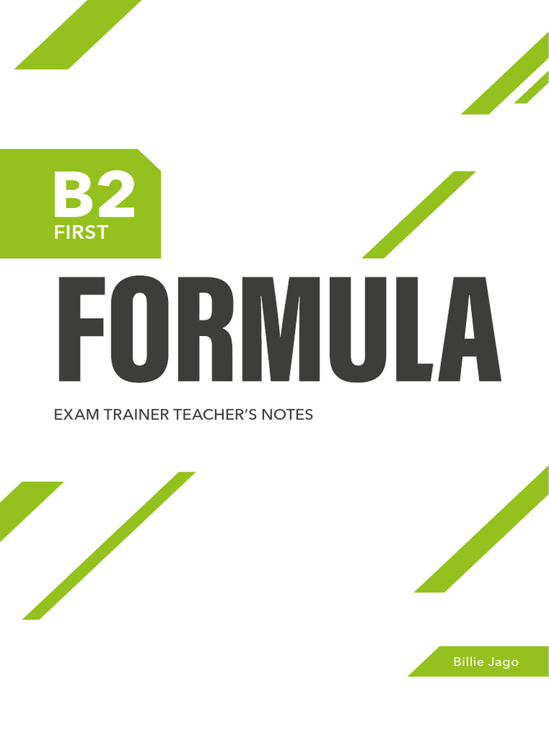 Formula B2 Exam Trainer Teacher - S Notes | PDF | English Language | Clause