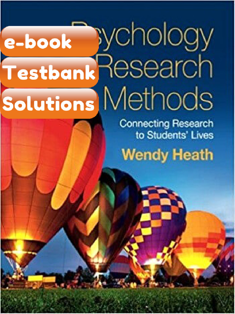 Testbank Psychology Research Methods Connecting Research to Students ...