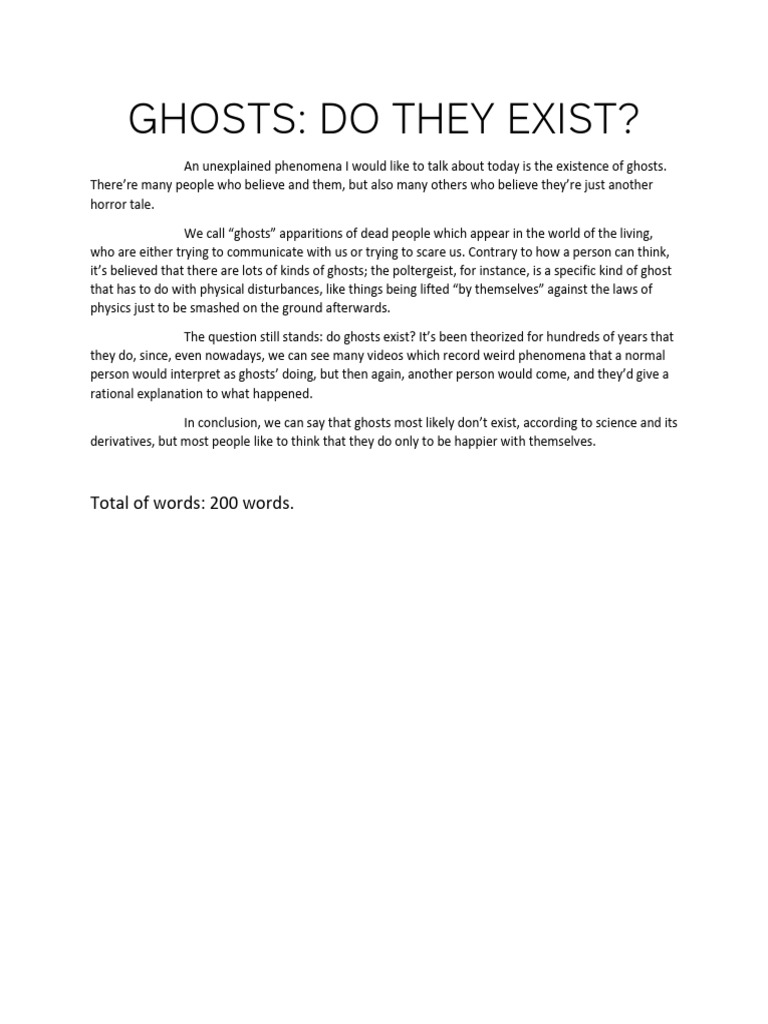 Ghosts | PDF