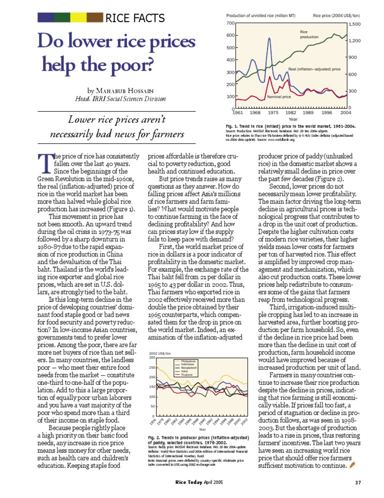 Impact of Falling Rice Prices on Poverty | PDF | Rice | Poverty