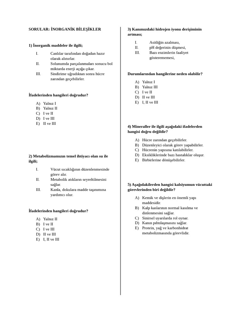 Sorular | PDF