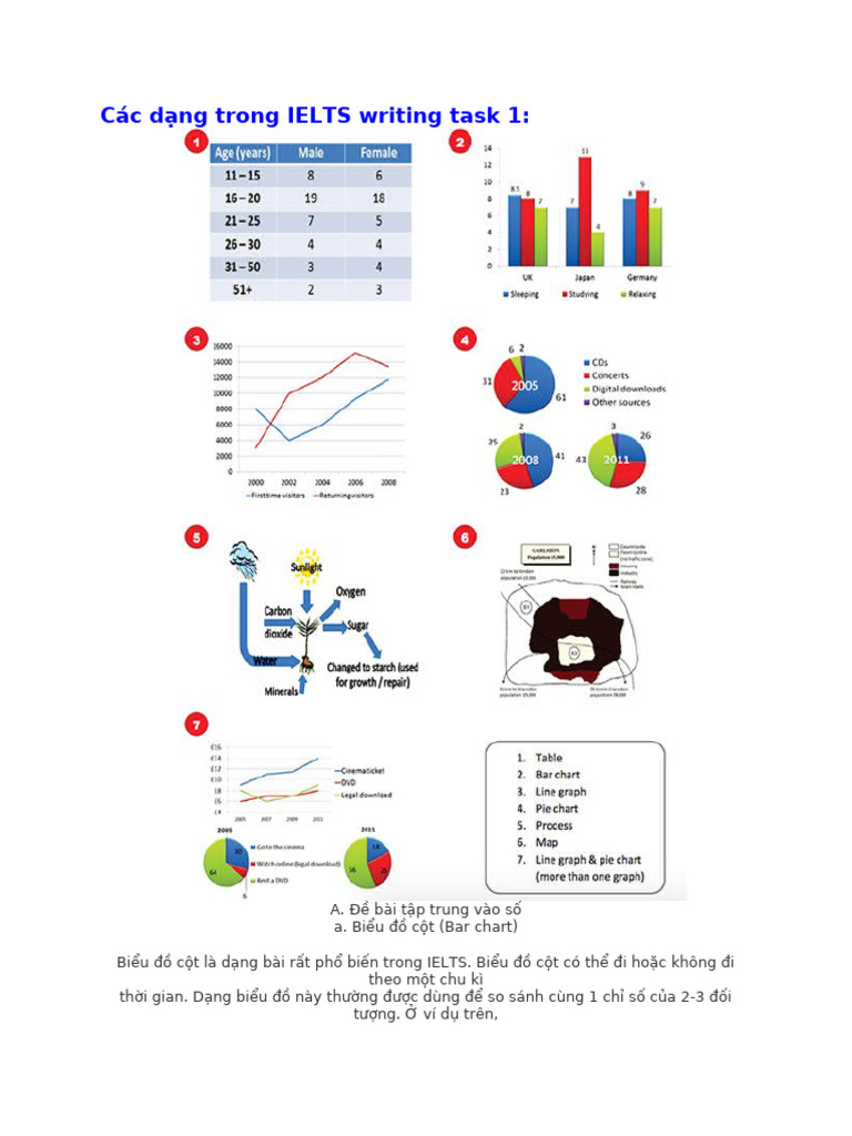 Các D NG Trong IELTS Writing Task 1 | PDF