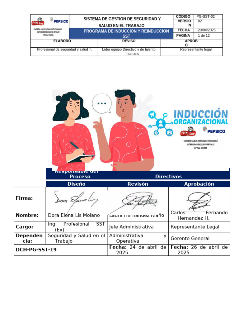 PG-SST-02 Programa de Inducciòn y Reinducciòn SST | PDF | Business ...