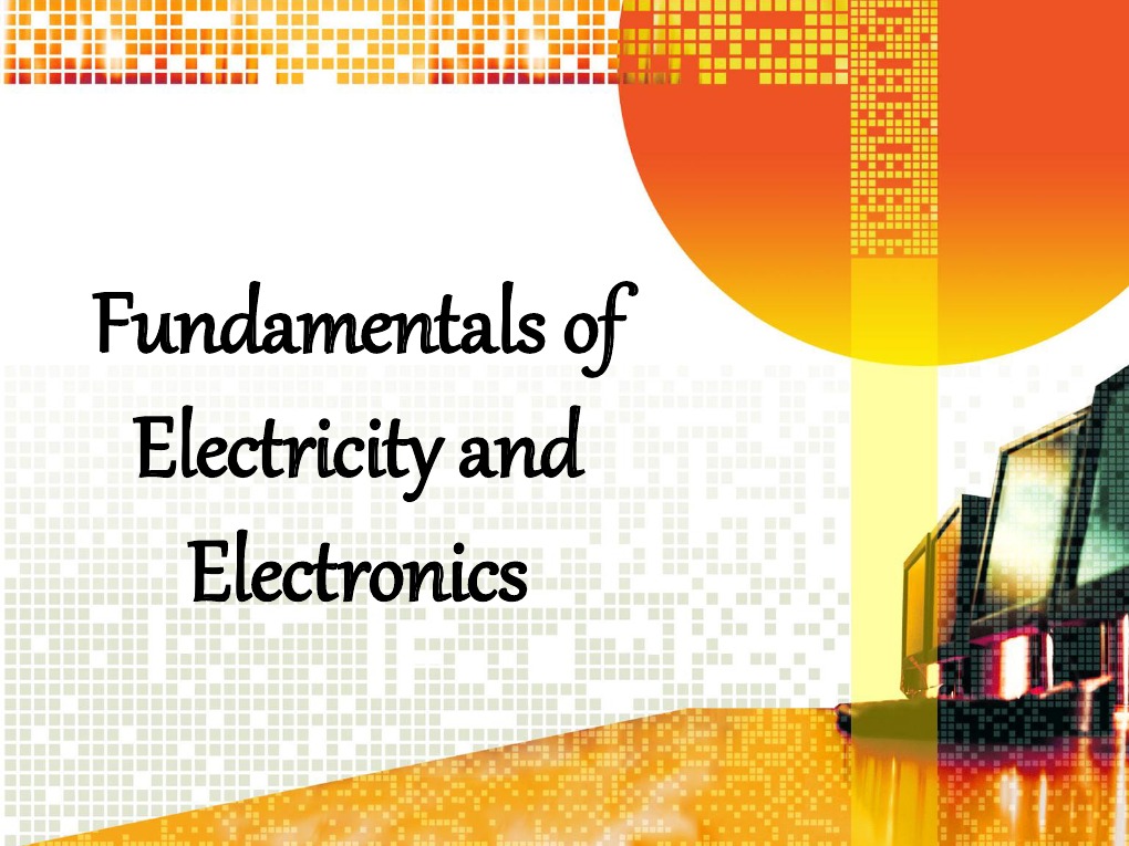 Fundamentals of Electricity and Electronics PDF Electric Current