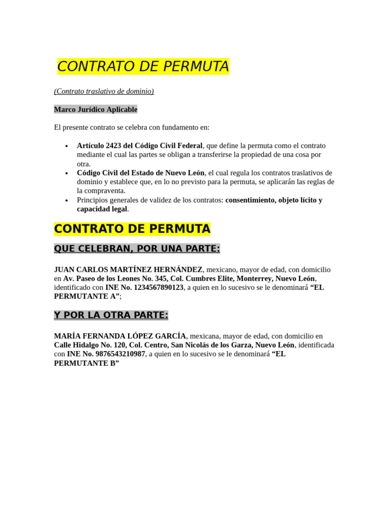 Contrato de Permuta-ANSP | PDF | Propiedad | Justicia