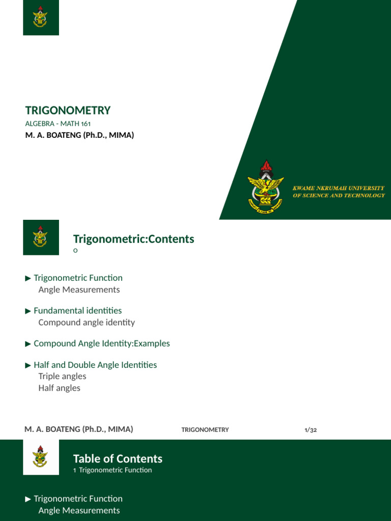 Trig-1 240317 204232 | PDF | Trigonometry | Trigonometric Functions