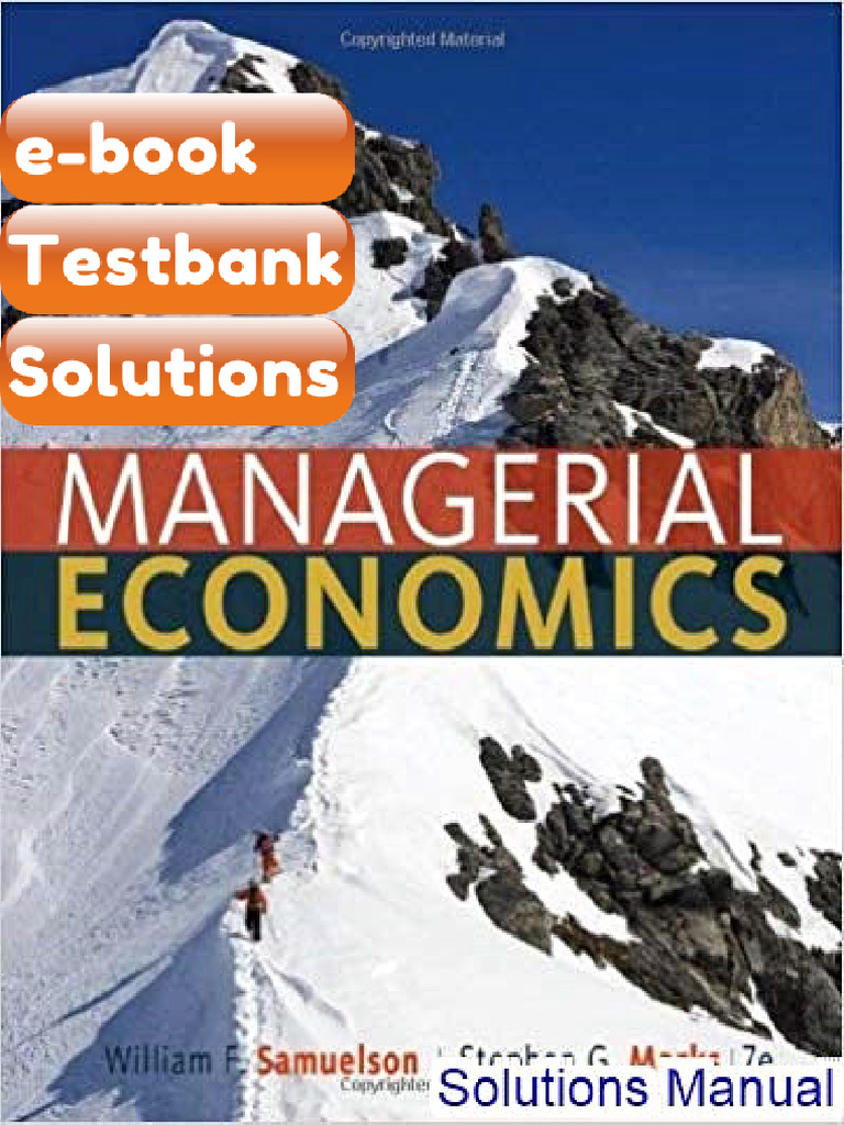 Testbank Managerial Economics 7th Edition Samuelson Ebook Solutions ...