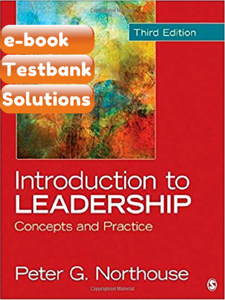Testbank Introduction to Leadership Concepts and Practice Third Edition ...