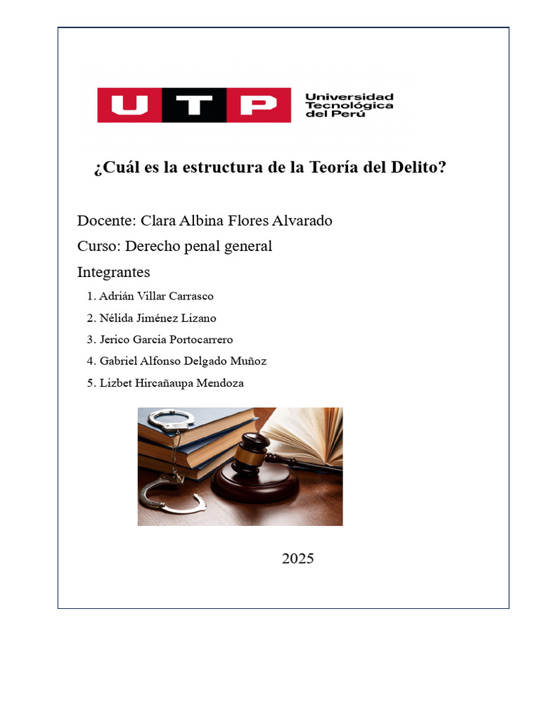 Cuál Es La Estructura de La Teoría Del Delito | PDF | Justicia penal ...