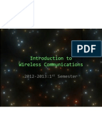 Introduction To Wireless Communications: 2012-2013:1 Semester