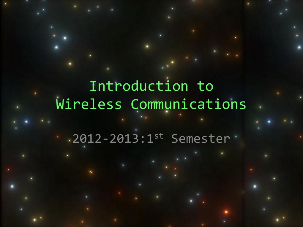 Overview of Wireless Communications | PDF